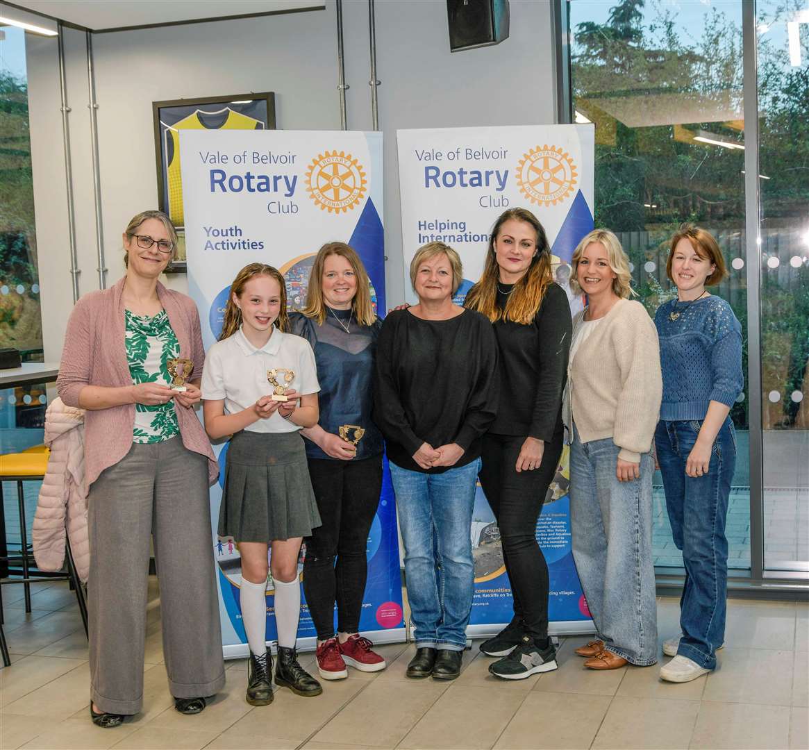 The Swimathon award winners. Photo: Vale of Belvoir Rotary Club.