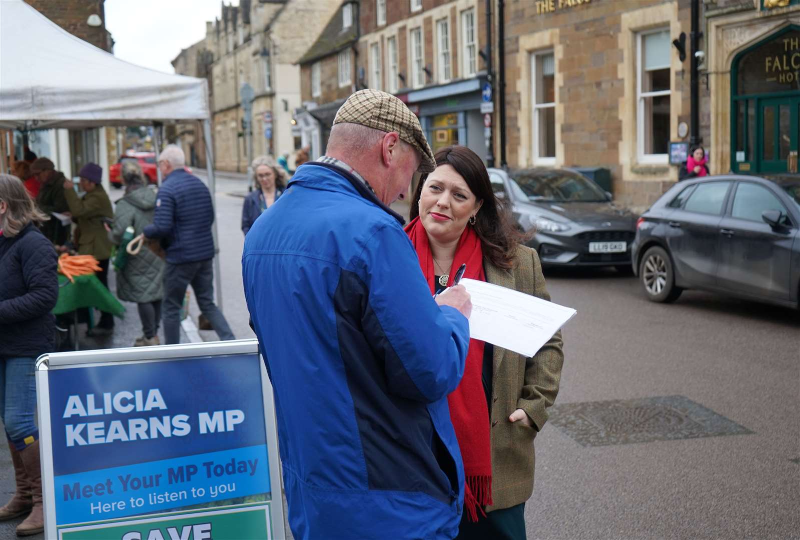 Rutland and Stamford MP Alicia Kearns at Uppingham Market
