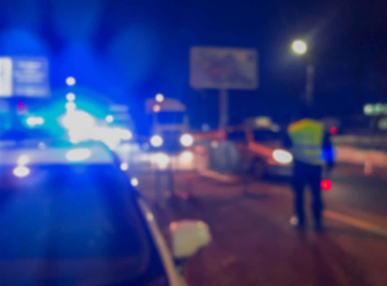 A stock image of police at a crash scene