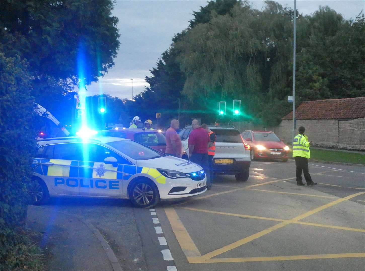 A crash on the A15 at Baston last night (Tuesday, September 24). Photo: Robin Jones