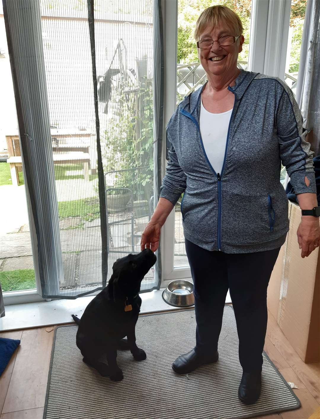 Puppy raiser Ann Colwell with the lovely Rita
