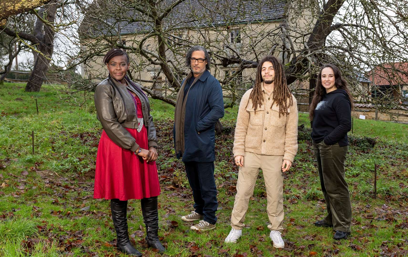 National Trust uses ‘Isaac Newton’s lockdown legacy’ to launch Time + Space Award for young people with Maggie Aderin-Pocock, David Olusoga, Tayshan Hayden-Smith and Megan McCubbin. Photo: Fabio De Paola