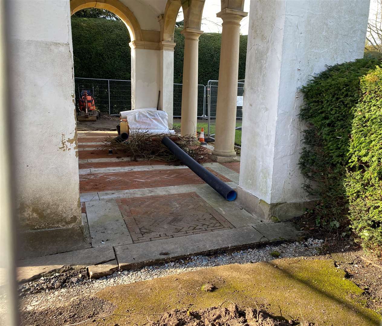 The restoration work has started