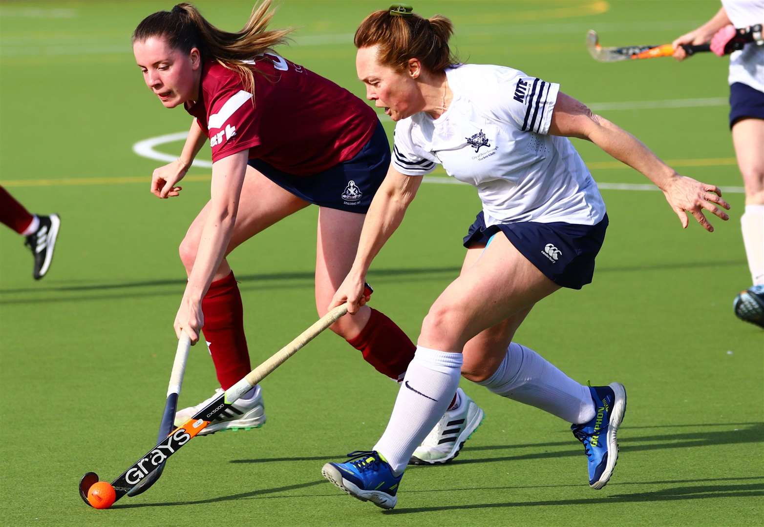 Action from Spalding Ladies' victory over City of Peterborough 3rds on Saturday. Photo: Nigel Cookson