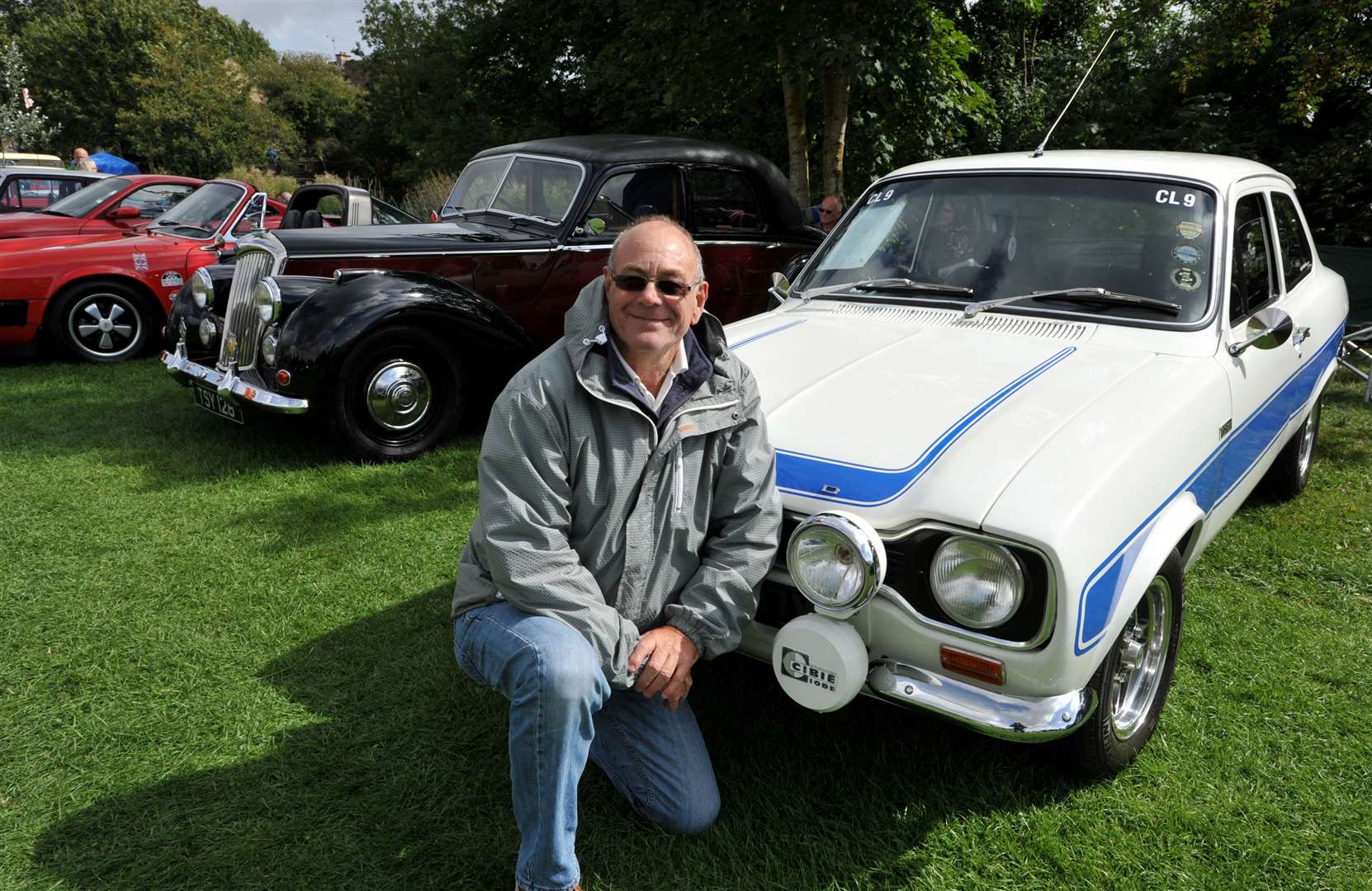 Keith Wise from Northborough with his Ford Escort Rs2000. Photo: Chris Lowndes