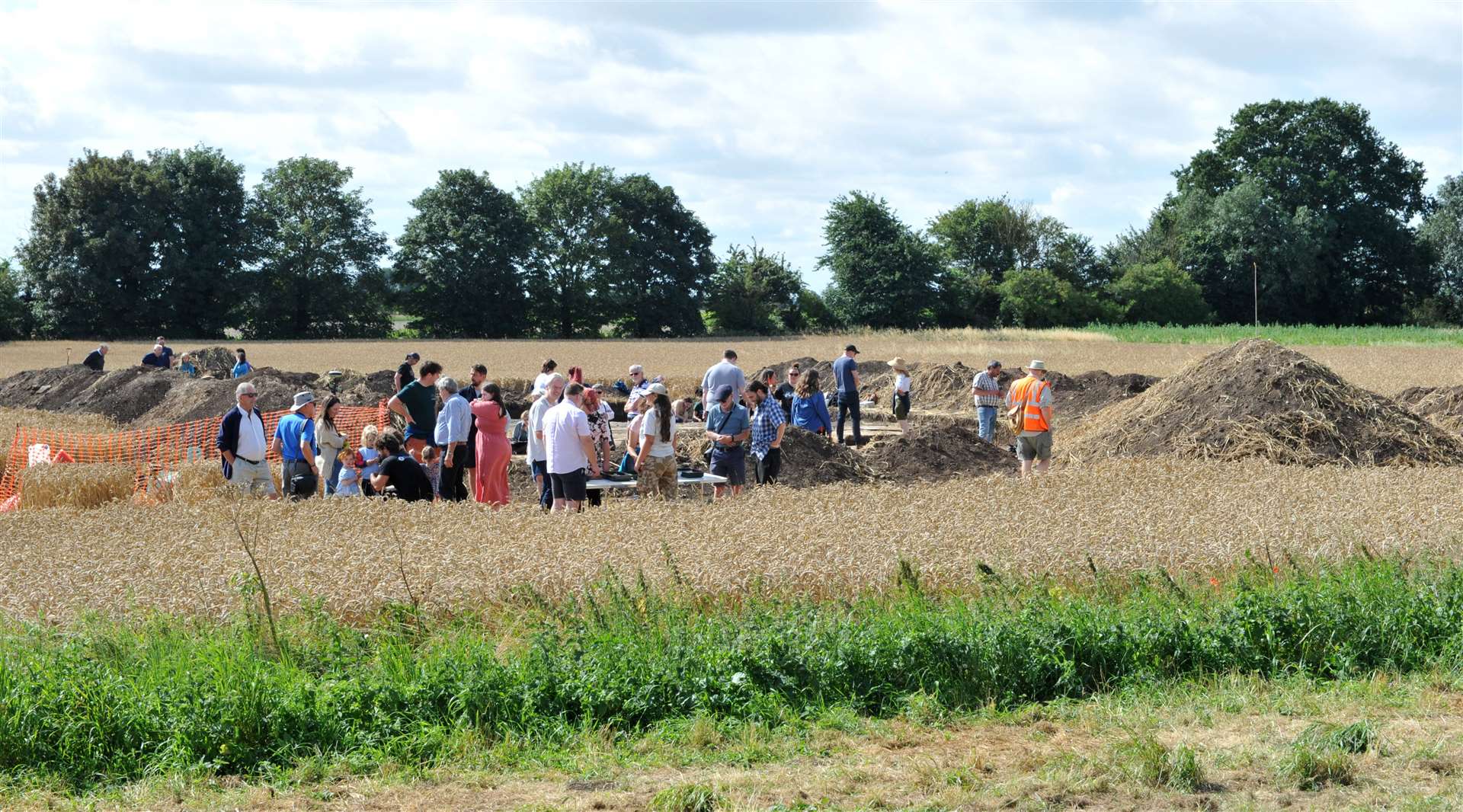 The archaeological dig in Crowland
