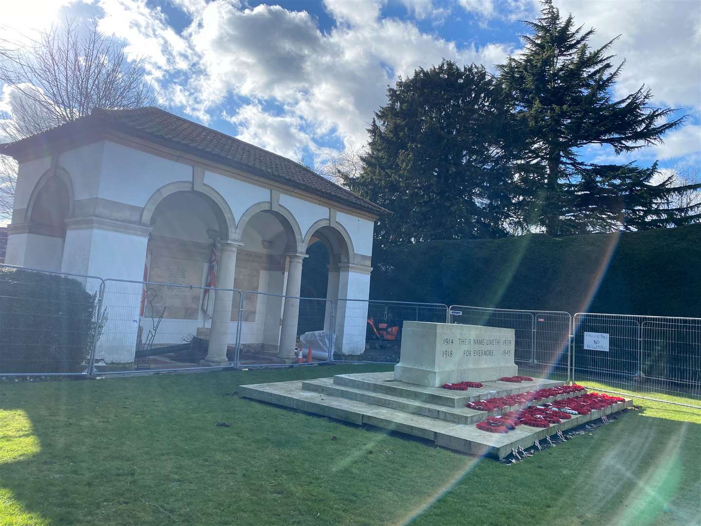 Work has started on the restoration of the Grade I listed Lutyens War Memorial