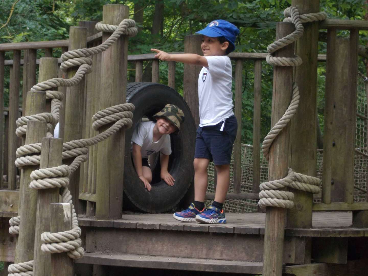 The children got the chance to play in the playground.