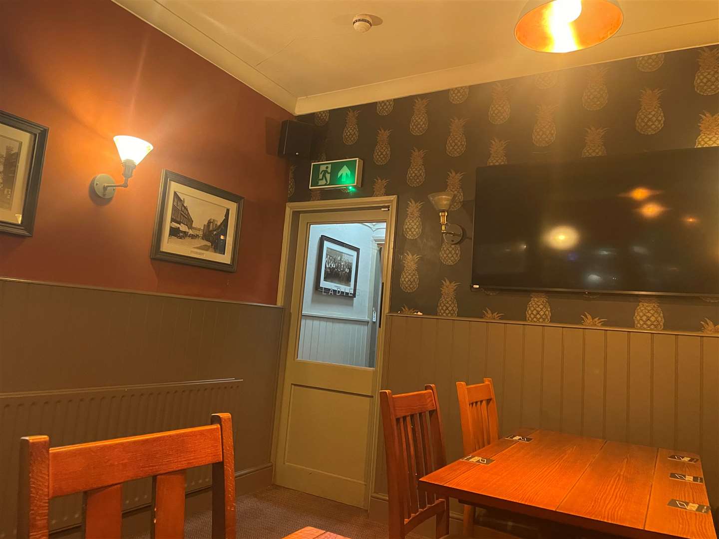 The pineapple wallpaper was a brave move