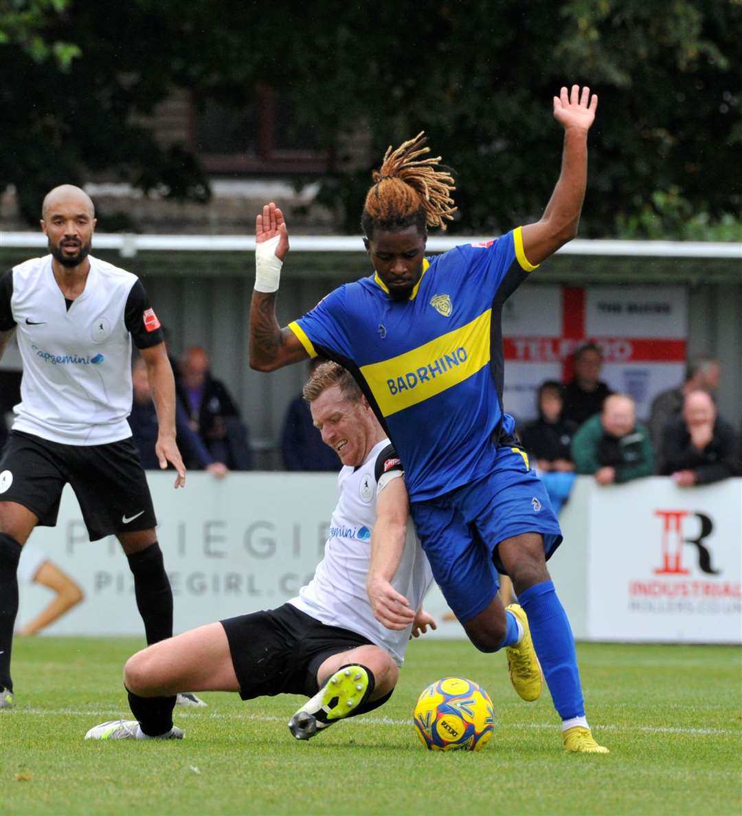 Action from Spalding's home defeat to AFC Telford. Photo: Chris Lowndes