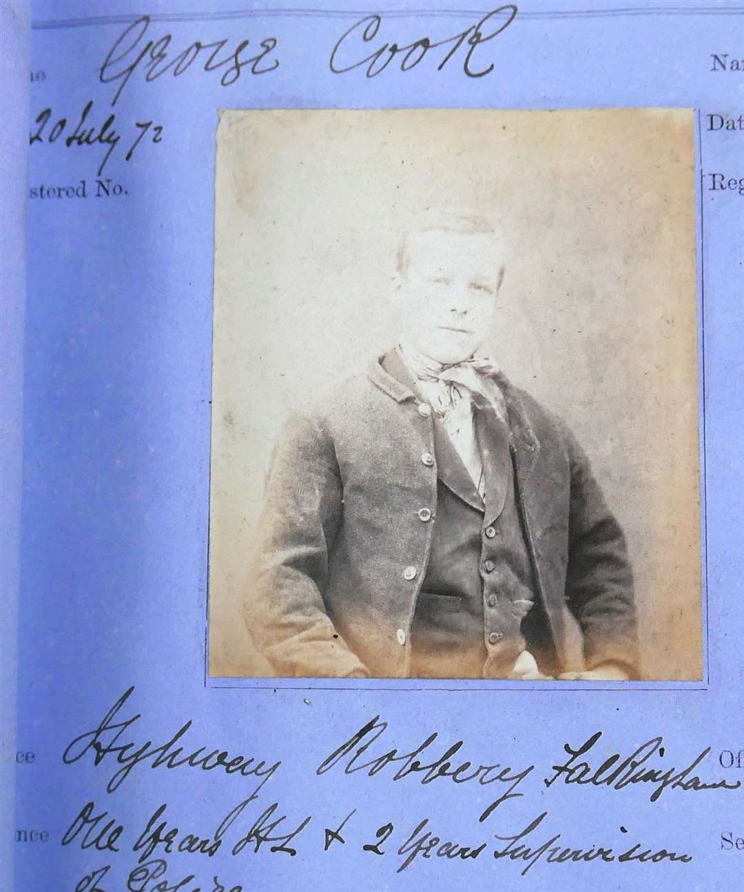 The mugshots were kept for identity purposes. Photo courtesy of Batemans Auctioneers of Stamford.