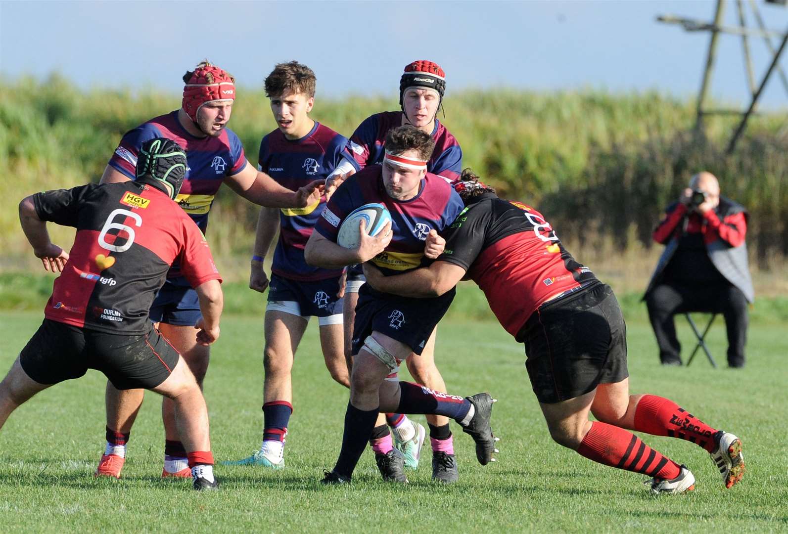 Action from Spalding's home victory over Newbold-on-Avon on Saturday. Photo: Chris Lowndes