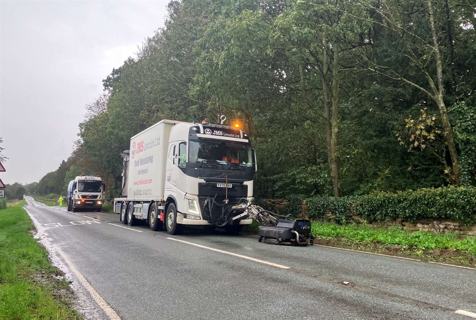 Specialist equipment used by Lincolnshire County Council to give roads a new lease of life