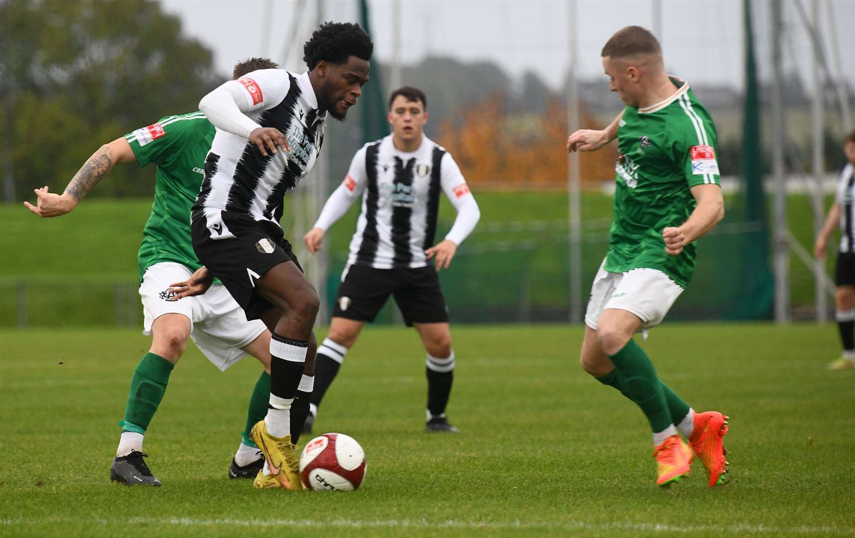 Action from Grantham's home draw with Ashington. Photo: Toby Roberts