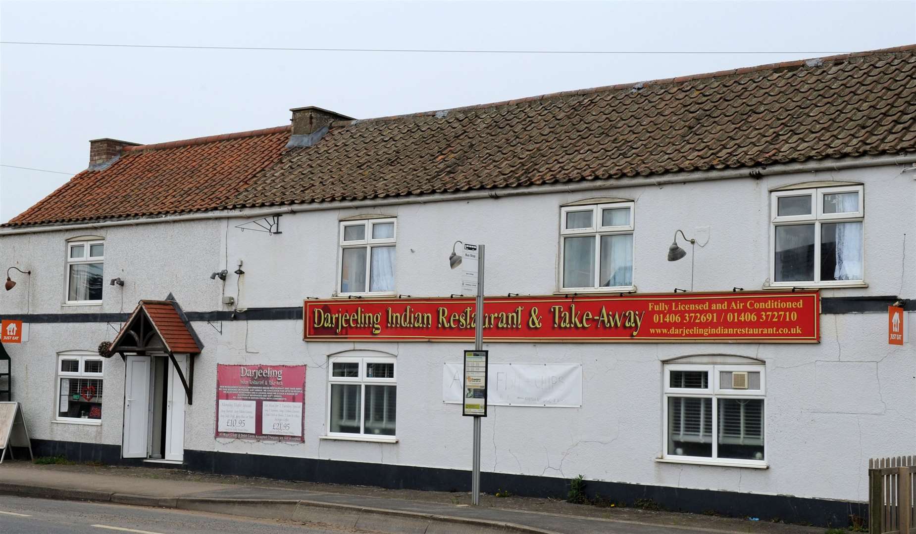 The Darjeeling is in a prominent spot, at the side of the A151 in Whaplode