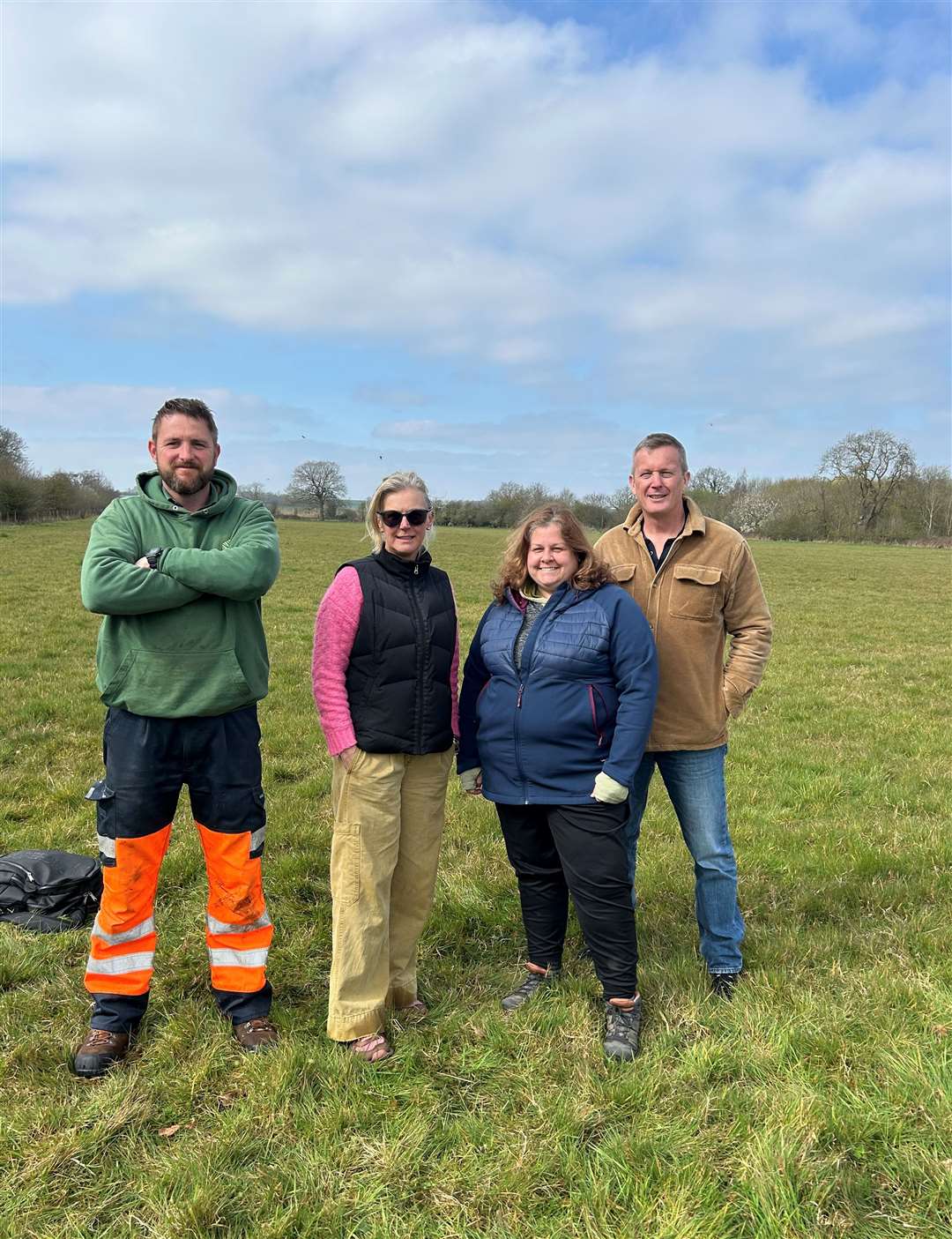 Lee Giddings, head groundsman at Elsea Park, Suzanne McLean and Catherine Swain, teachers at Kirkstone House, and Nigel Eveleigh, director of Elsea Park Community Trust