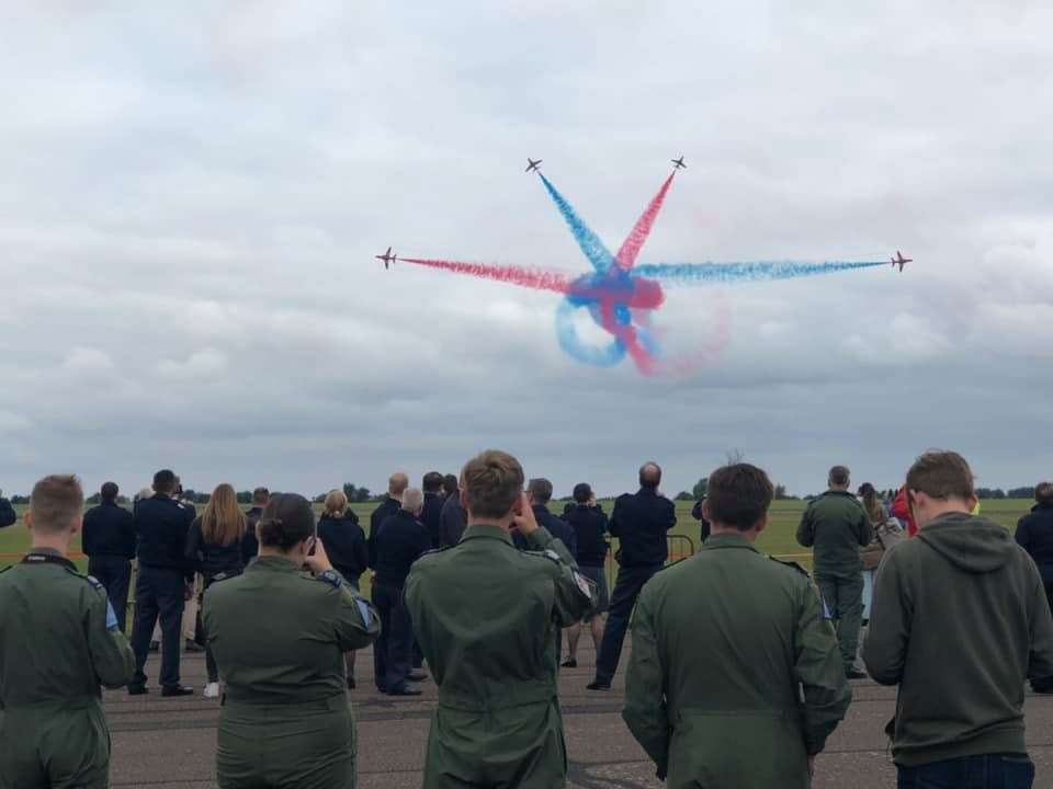 The RAF Red Arrows at the private air show enjoyed by the cadets (51313661)