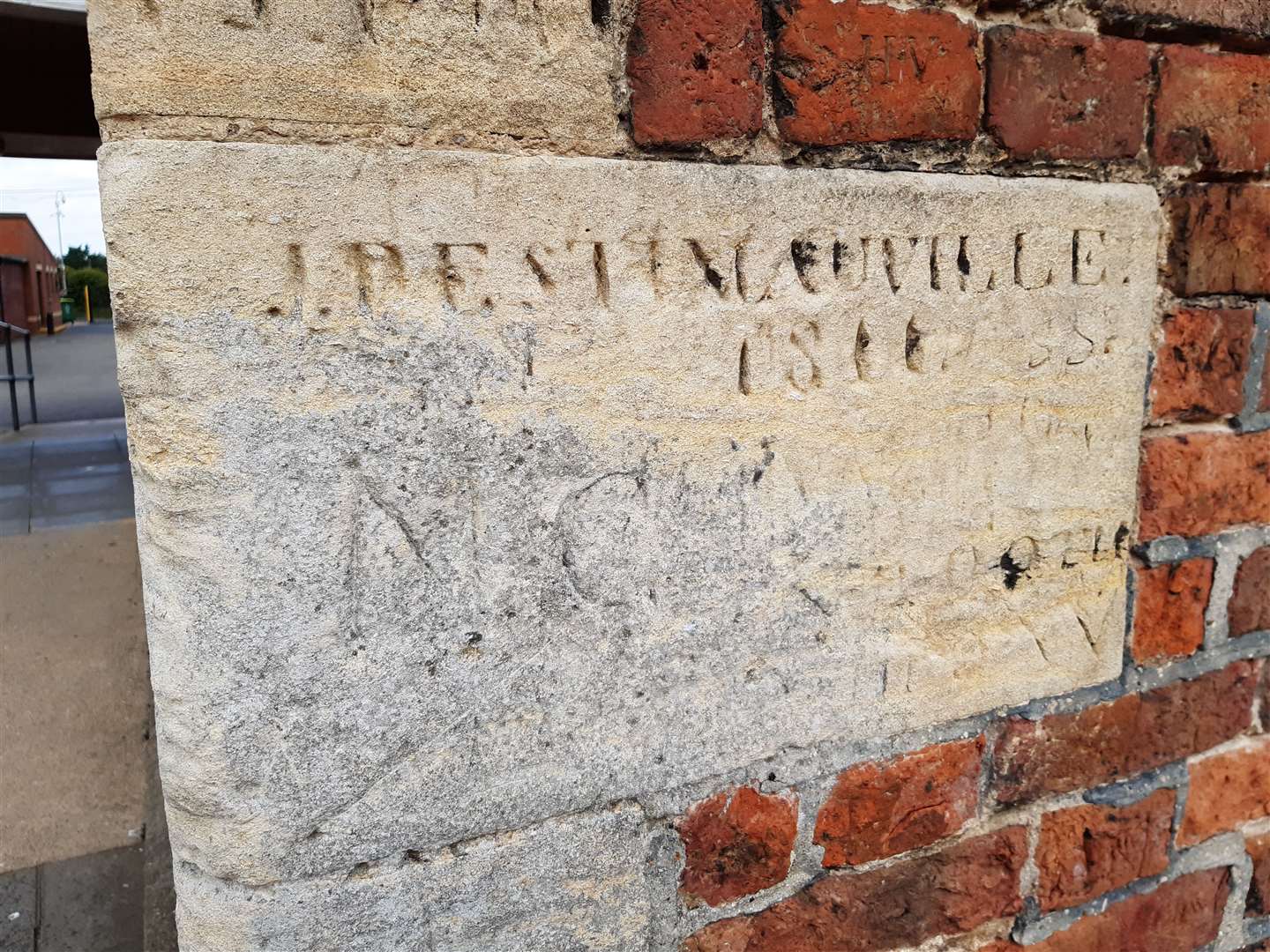 Some of the historic grafitti at Cowley Academy (59687797)