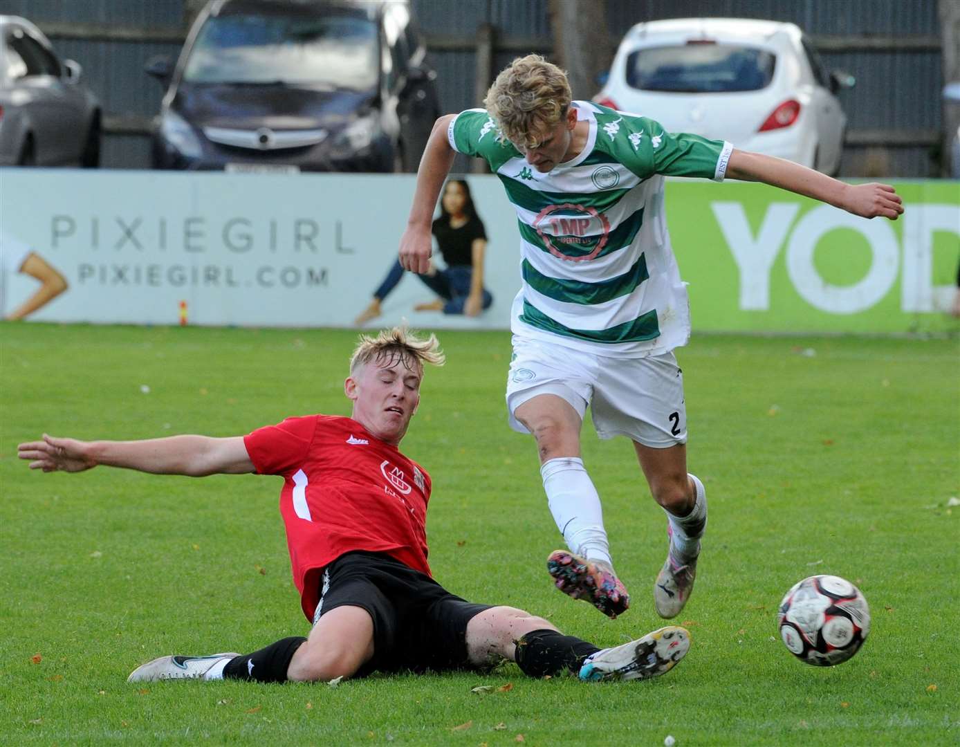 Action from Pinchbeck's home defeat to Framlingham. Photo: Chris Lowndes