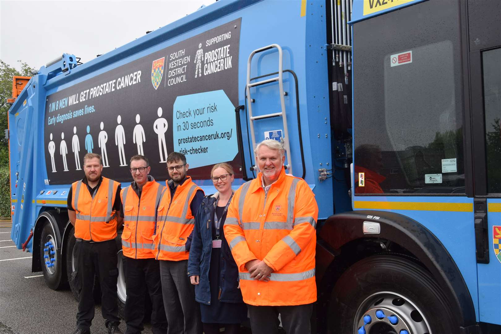The SKDC waste team with the new bin lorry.