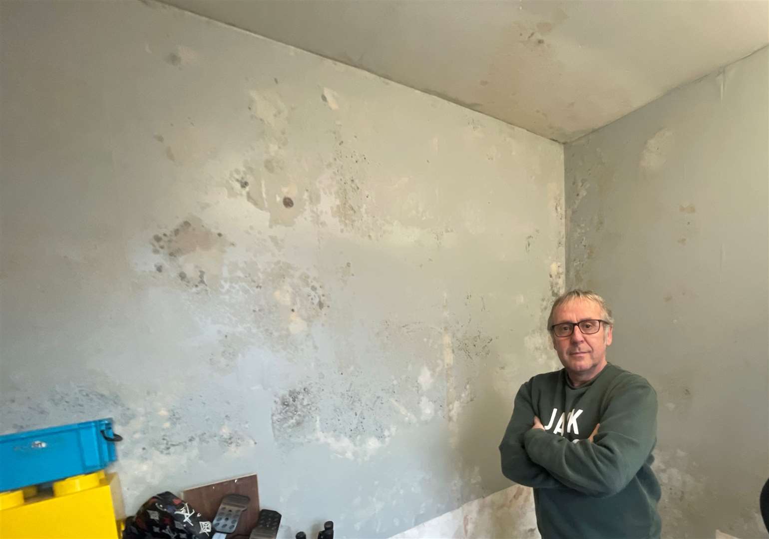 Sean Cooke has mould growing at his property, which is owned by South Holland District Council