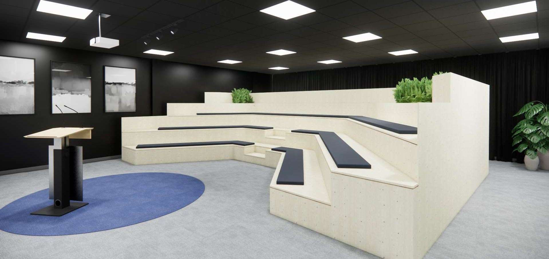 Teaching areas in the sixth form will be designed to provide an introduction to modern working environments