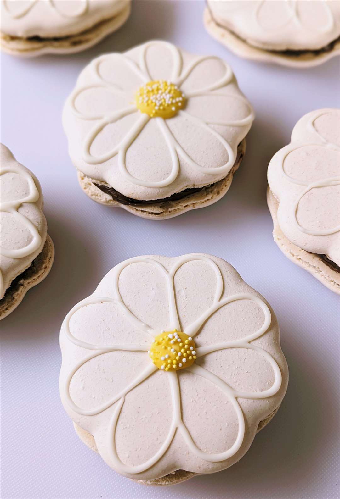 Floral themed macarons from Nova Macarons