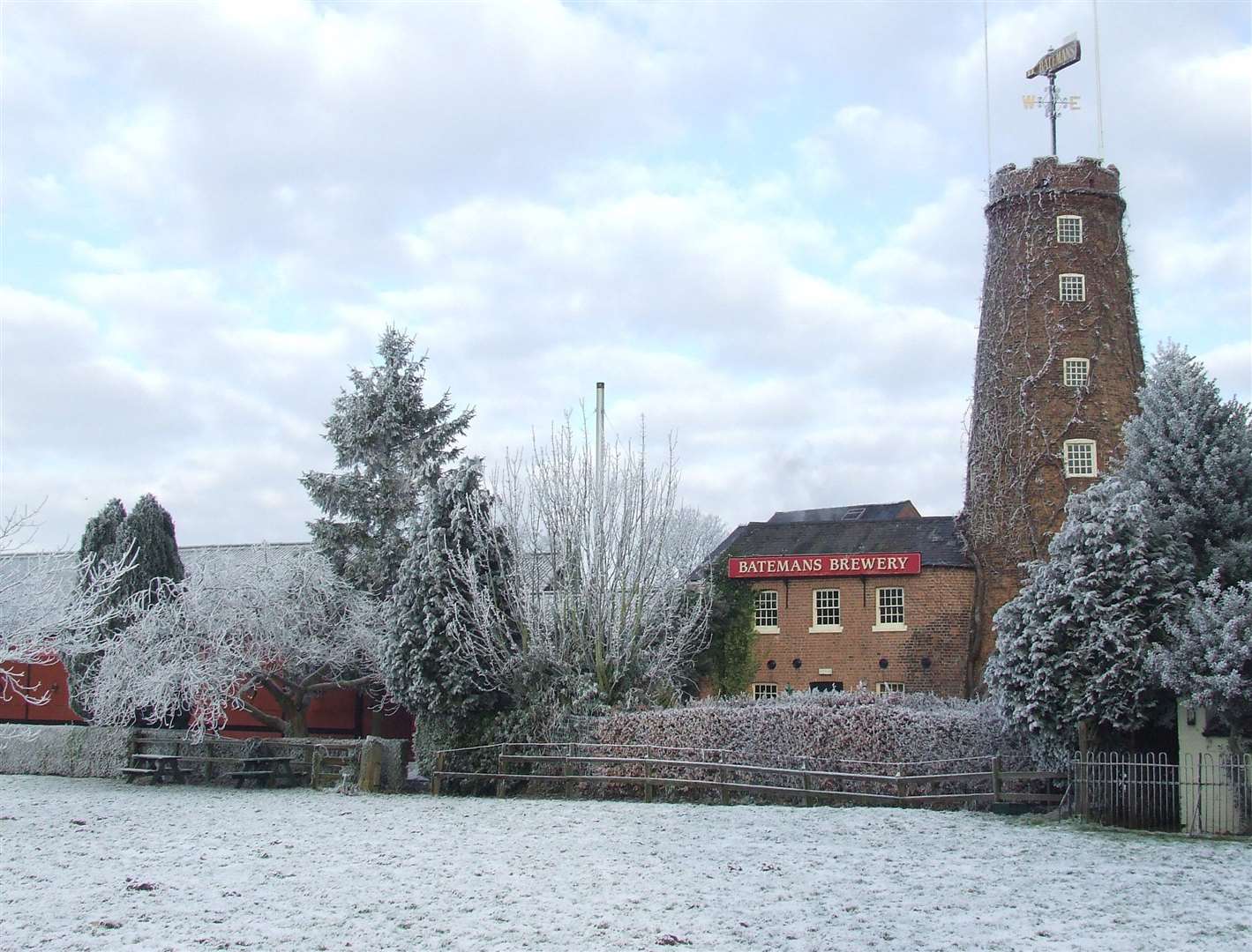 Batemans Brewery pictured in the snow Photo: BATEMANS BREWERY
