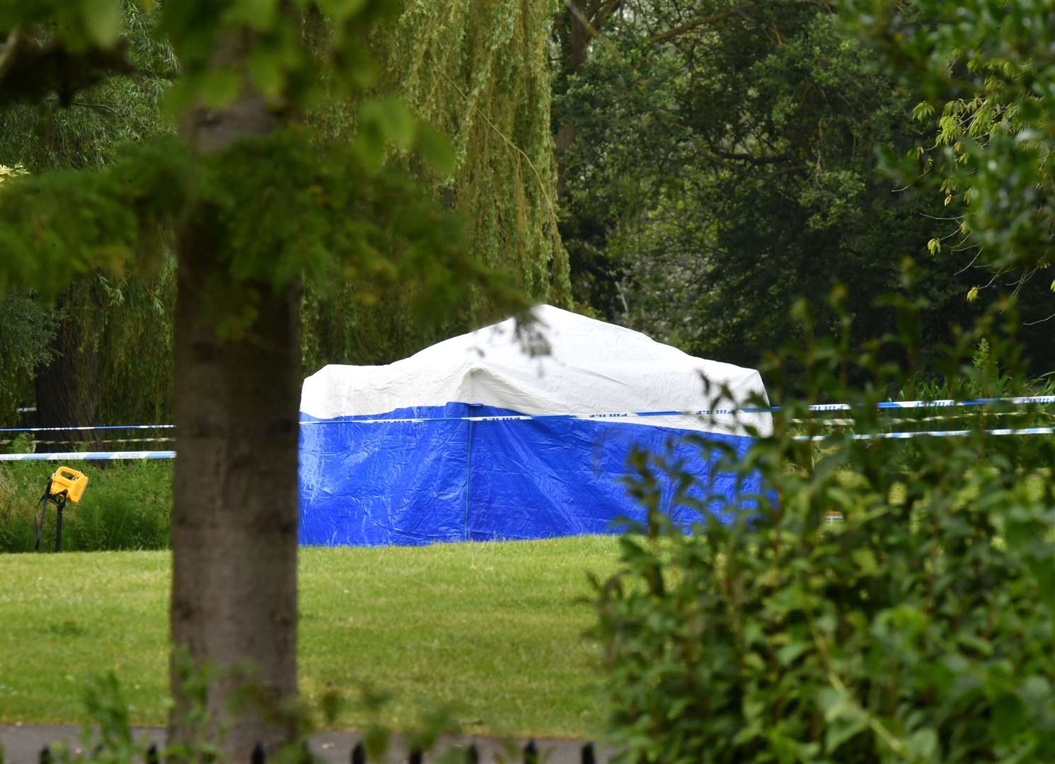 Murder scene at Wellhead Park off South Street, Bourne