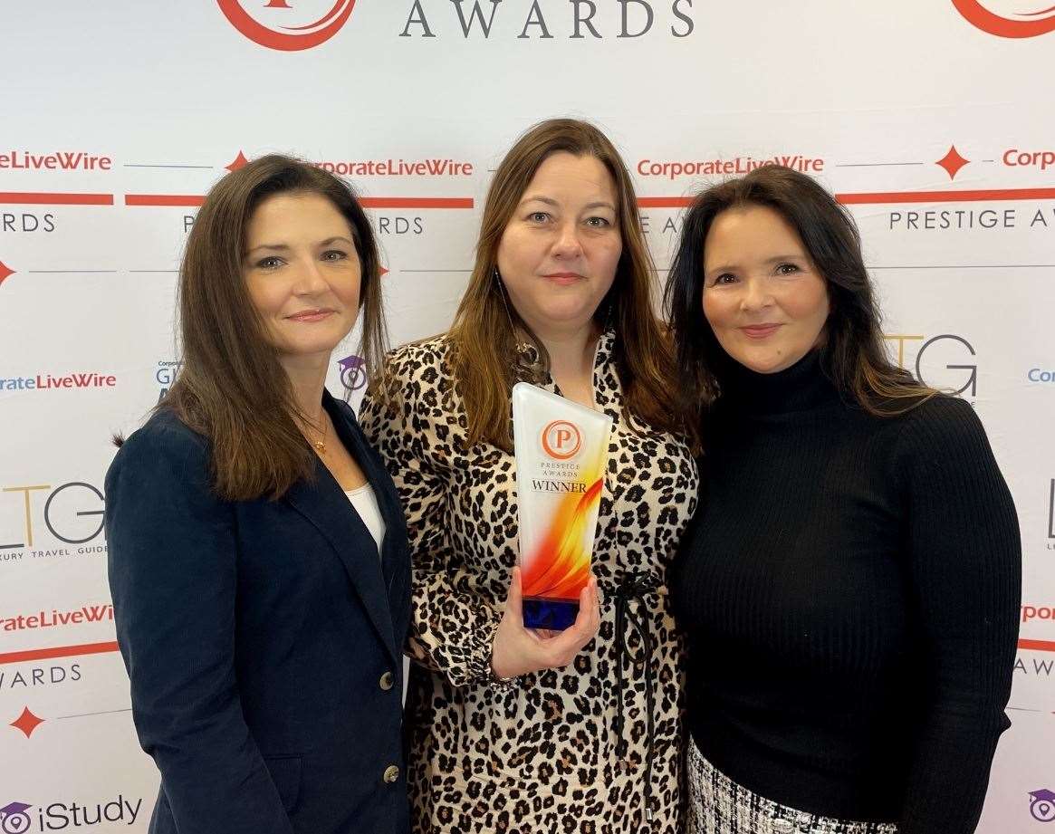 Dating Agency of the Year winners Samantha Rowland-Jones, managing director Michelle Begy and Shelley Lawlor from Ignite Dating