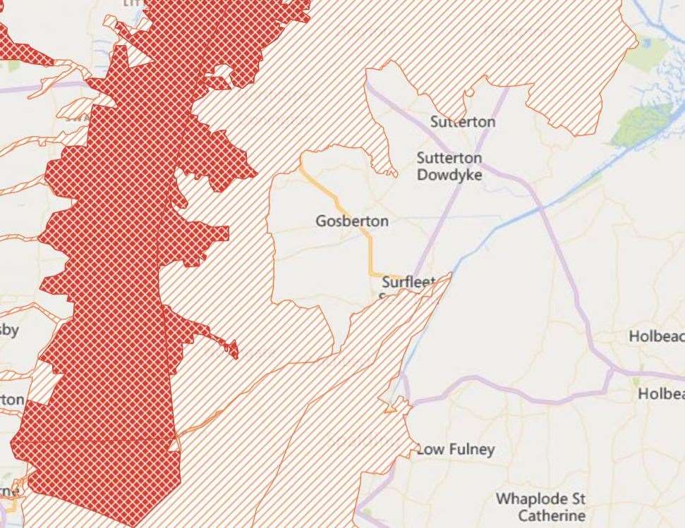 The Environment Agency has issued a flood warning for the South Forty Foot Drain