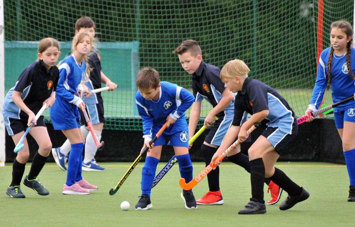 St John's B take on Tower Road B in beginner league A. Photo by Tim Wilson. SG-111019-111TW.