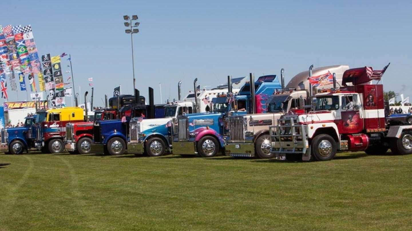 American trucks in line