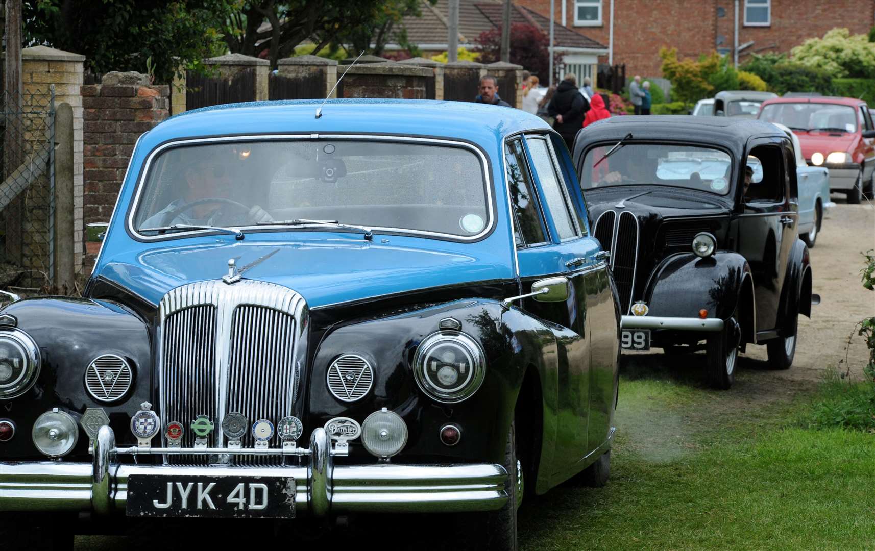 A classic car convoy