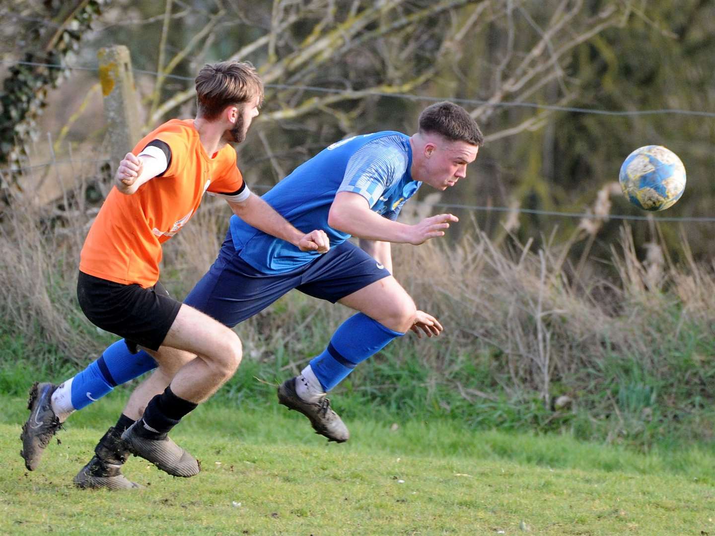 Action from Stamford Bels' draw at Whaplode Drove Rovers on Saturday. Photo: Chris Lowndes