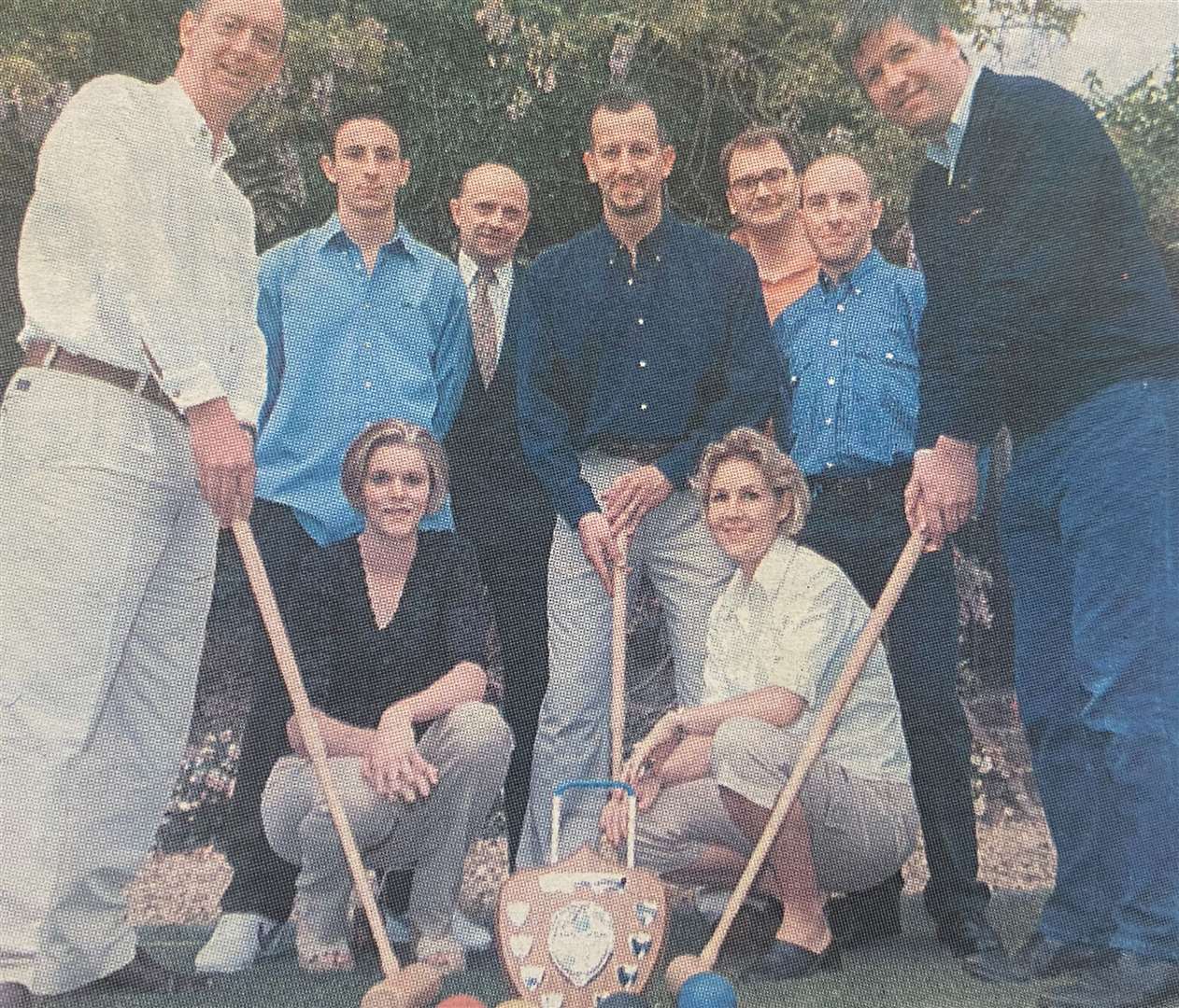 Croquet players from the George and the Stamford and District Round Table 25 years ago.