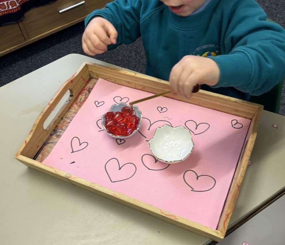 The activities are carefully structured for the children.