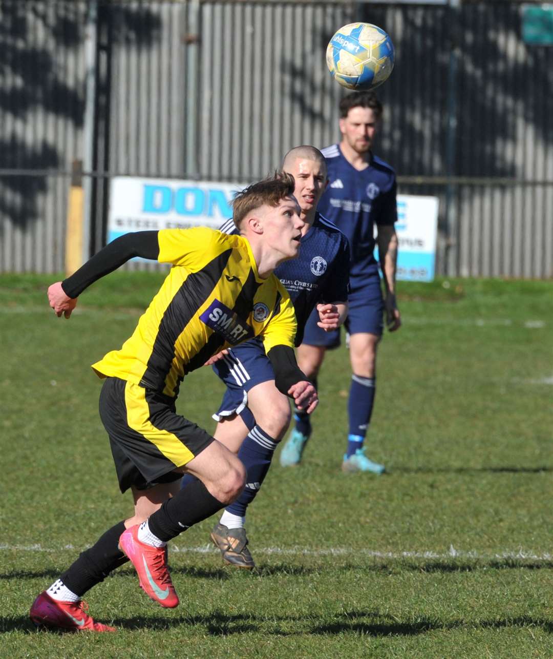 Action from Holbeach United Reserves' home game with Moulton Harrox at Carter's Park. Photo: Chris Lowndes