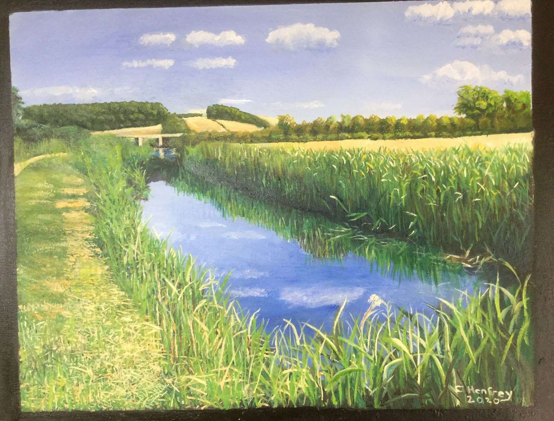 Colin Henfrey is selling his work to raise money for Grantham Canal Society.