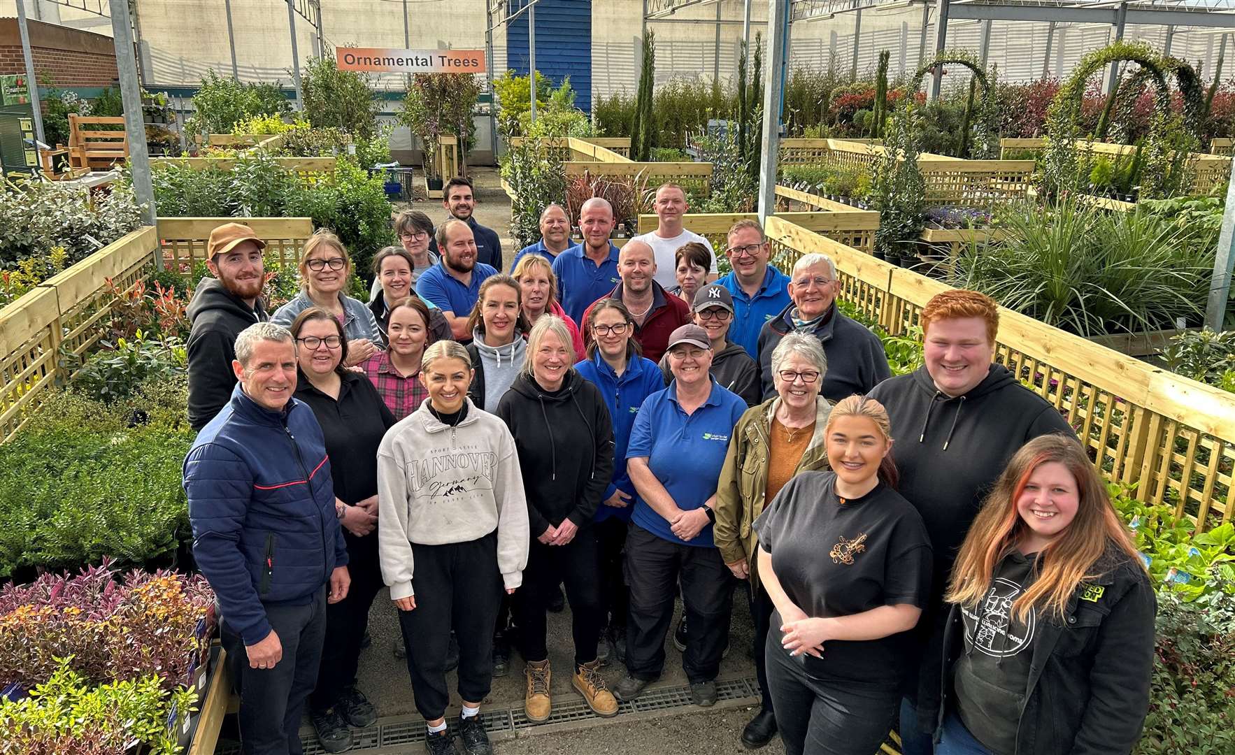 The team at Waterside Garden Centre ahead of the reopening earlier this year