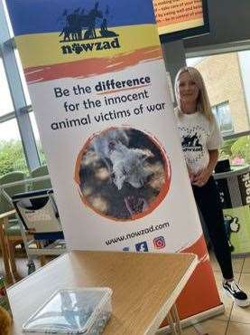 Natalie Elves organised the fundraiser at the Johnson Community Hospital, Pinchbeck in aid of animal welfare charity Nowzad. PHOTO: SUBMITTED
