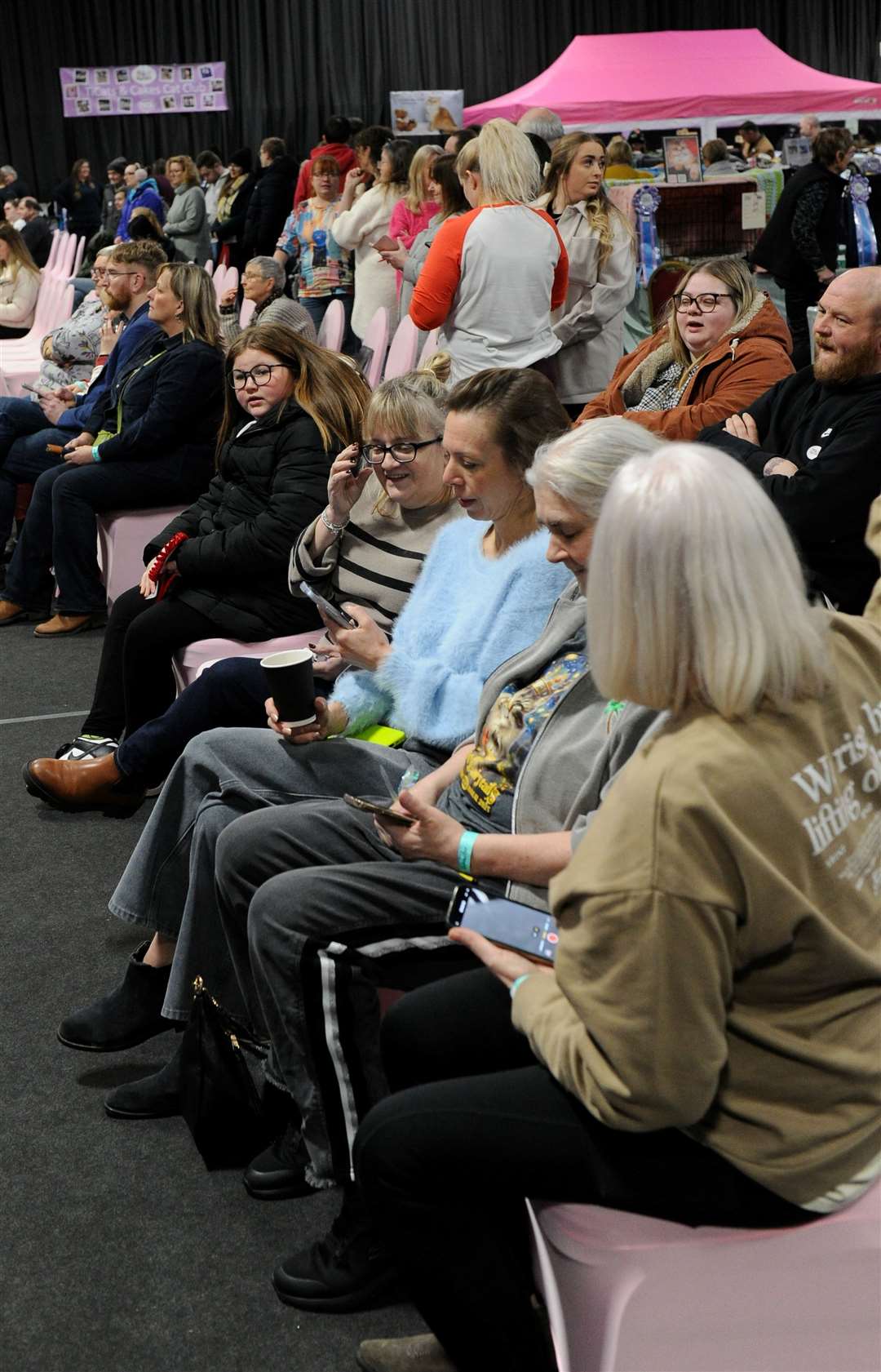 Crowds gathered to visit the show