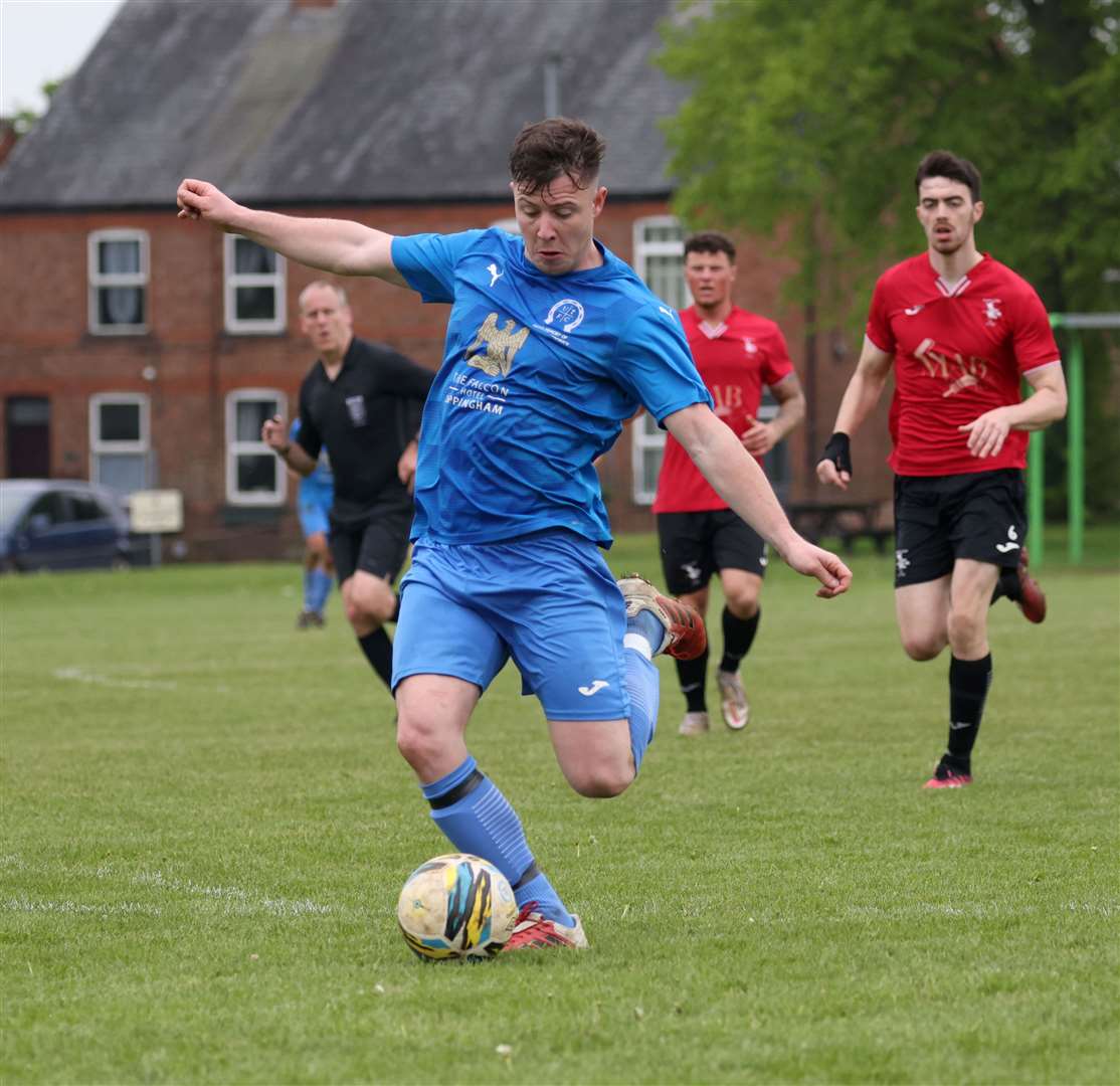Josh Porter doubled Town's lead.
