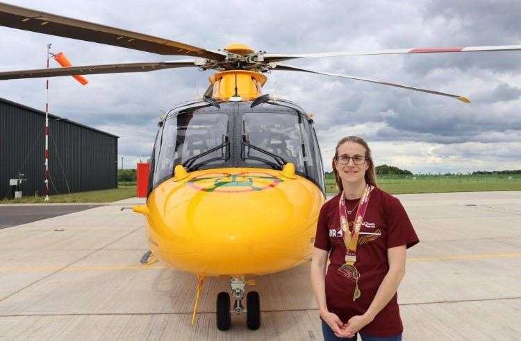 Rachel Hamilton at the Lincolnshire and Nottinghamshire Air Ambulance base. Photo: Lincs & Notts Air Ambulance