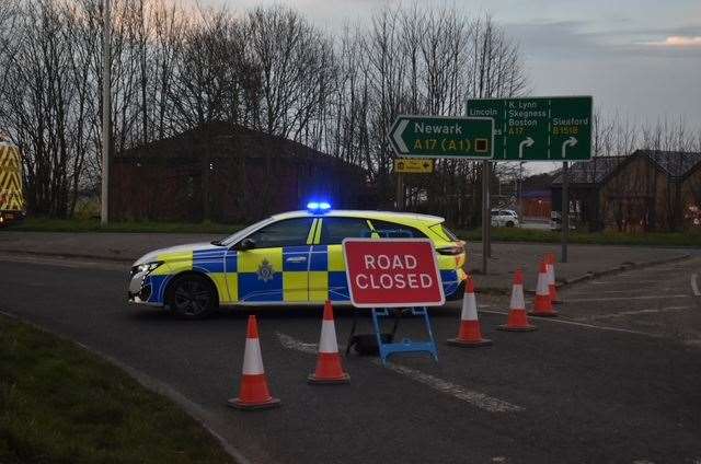 The A17 closed after the crash. Photo: RSM Photography