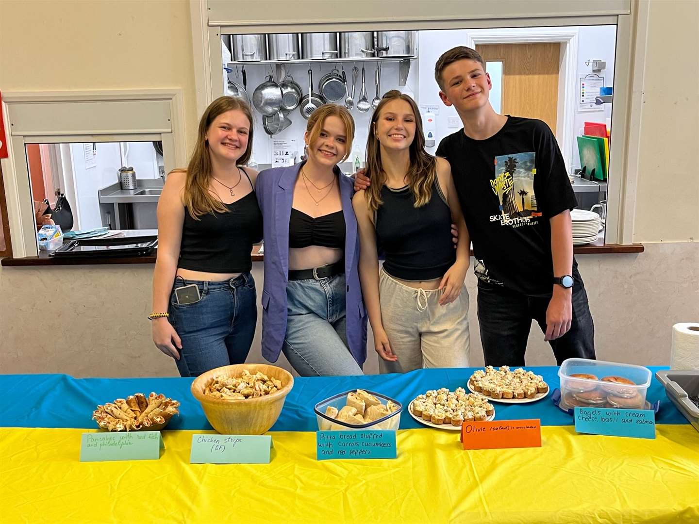 The teenagers served their favourite dishes at the event on Sunday