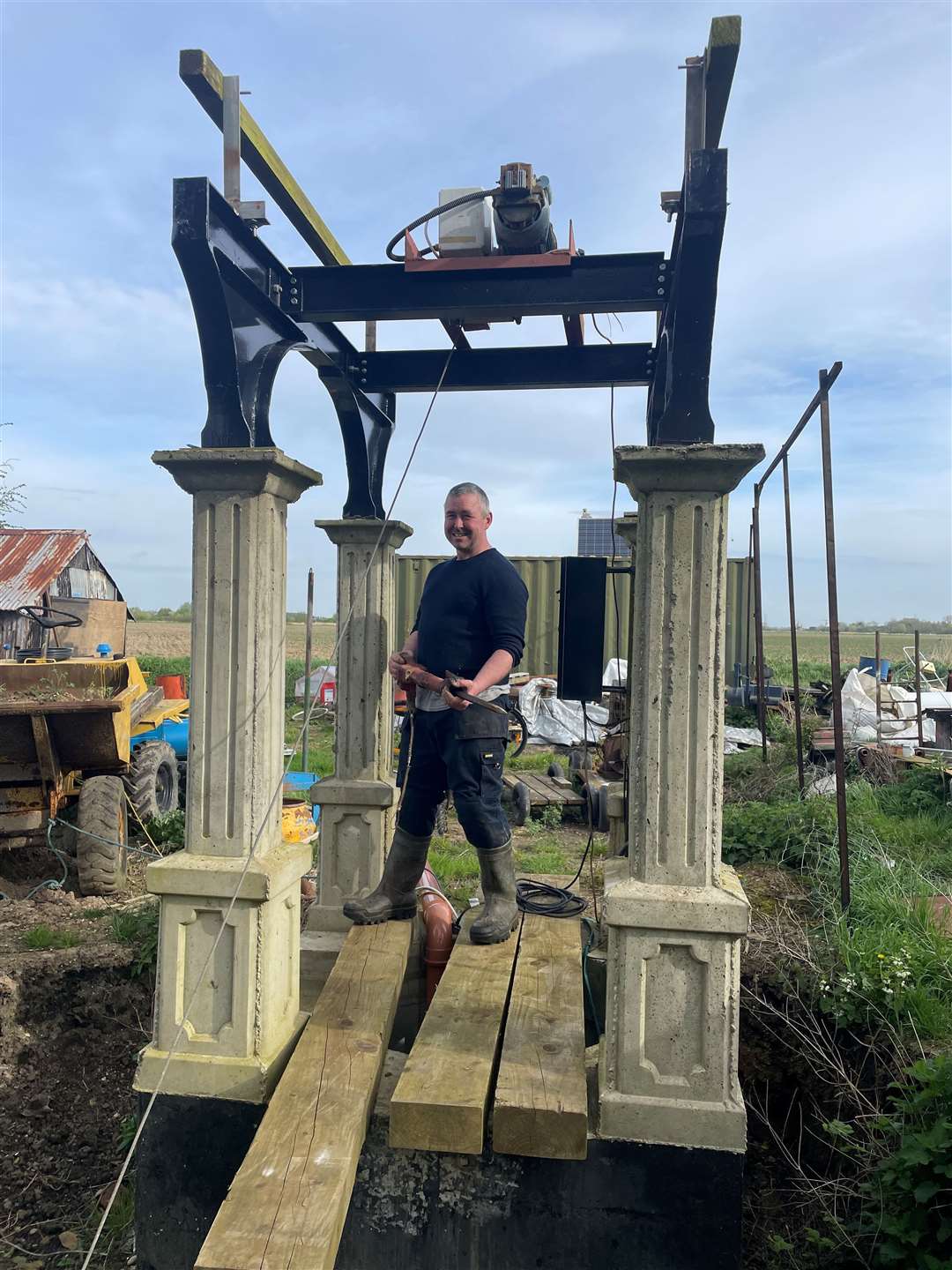 James Dooley has been given the all clear to continue with his garden 'bomb shelter'